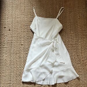 Altar'd State White Wrap Mini Dress